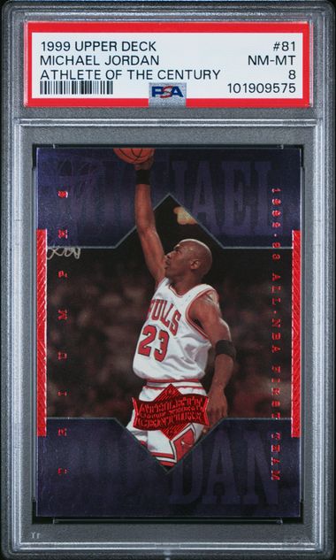 1999 Upper Deck Mj Athlete Of The Century Michael Jordan #81 (Athlete Of The Century) Nm-Mt 8 front