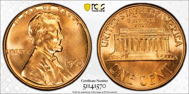 1960 1C Large Date MS67RD