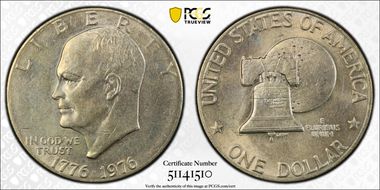 1976 $1 Type 2 AU58