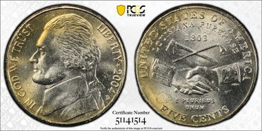 2004-D 5C Peace Medal MS63