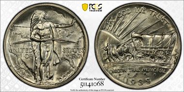 1939 50C Oregon MS66+ 