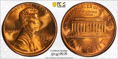1989-D 1C MS68+ RD