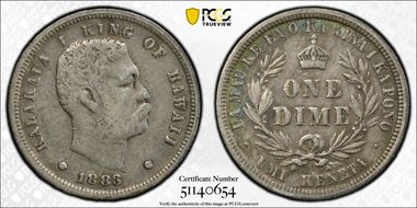 1883 10C Hawaii VF35