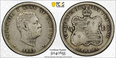 1883 25C Hawaii VF35