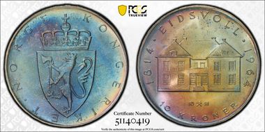 1964 10 Kr Constitution MS66