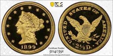 1899 $2.50 PR66+ DCAM