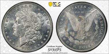 1878 7TF $1 Reverse of 1878 MS62
