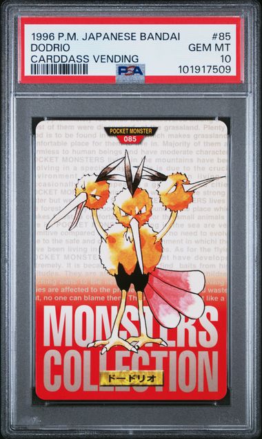 Dodrio card PSA 10, cert 101917509