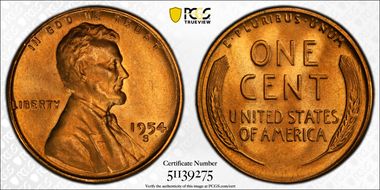 1954-S 1C MS67RD