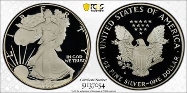 1986-S $1 Silver Eagle PR69DCAM