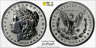 2024-S $1 Morgan Dollar Rev PR Two-Coin Reverse Proof Set First Strike PR70