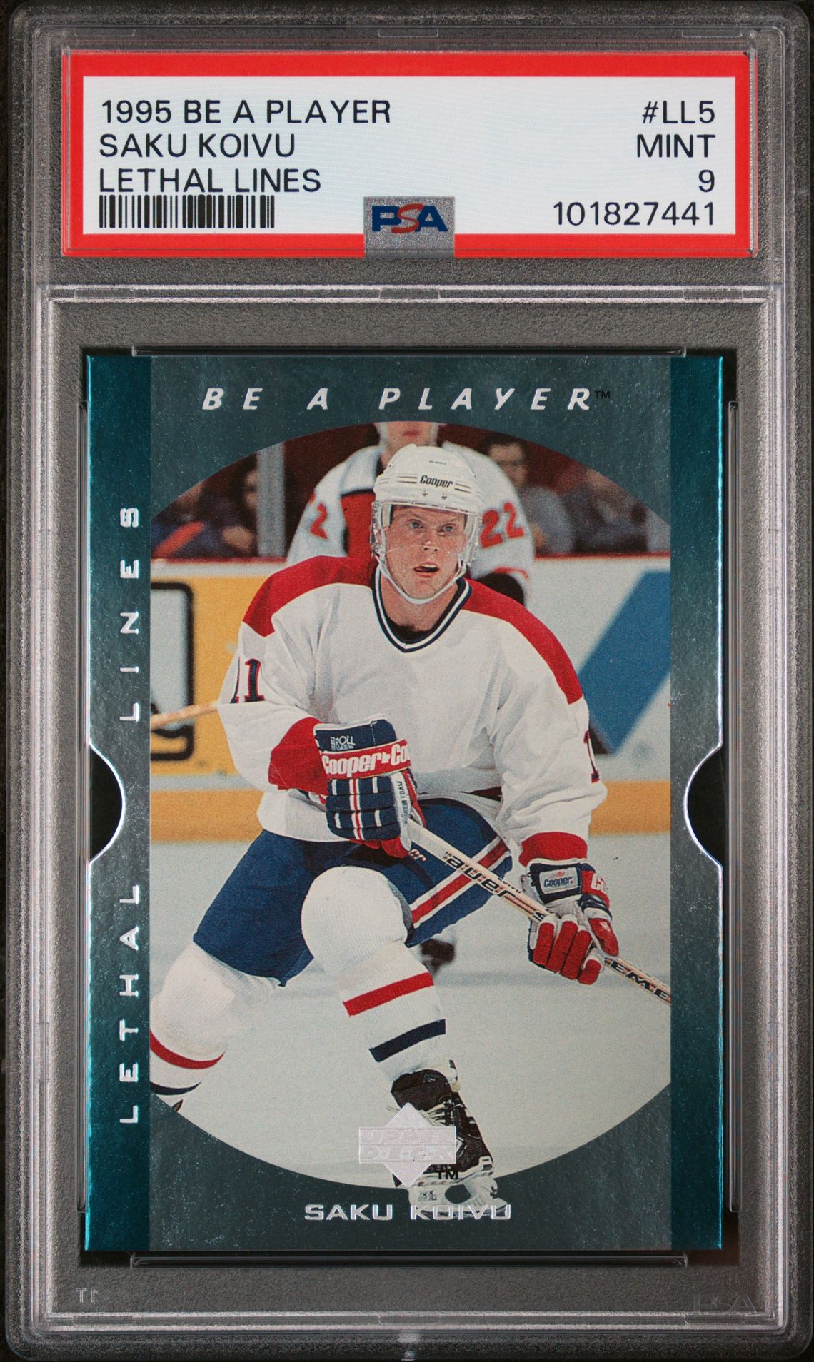 1995 BE A PLAYER LETHAL LINES #LL5 Saku Koivu front