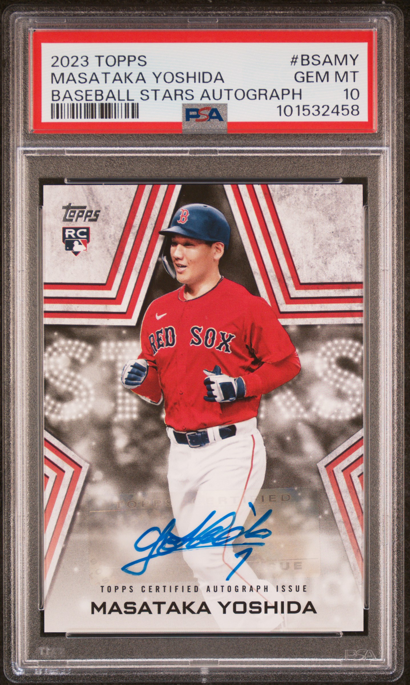 2023 Topps Baseball Stars Autographs Masataka Yoshida #Bsamy (Baseball Stars Autograph) Gem Mt 10 front