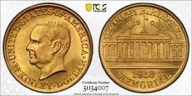 1916 G$1 McKinley MS65