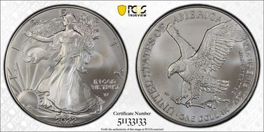 2022 $1 Silver Eagle First Strike MS69