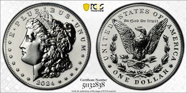 2024-S $1 Morgan Dollar Rev PR Two-Coin Reverse Proof Set First Strike PR69