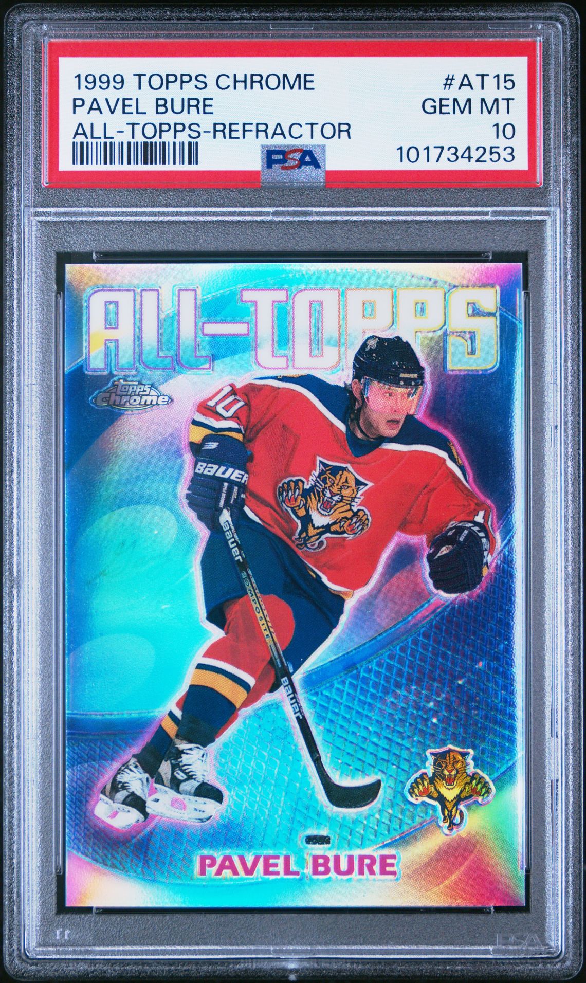 1999 Topps Chrome All-Topps Pavel Bure #At15 (All-Topps-Refractor) Gem Mt 10 front