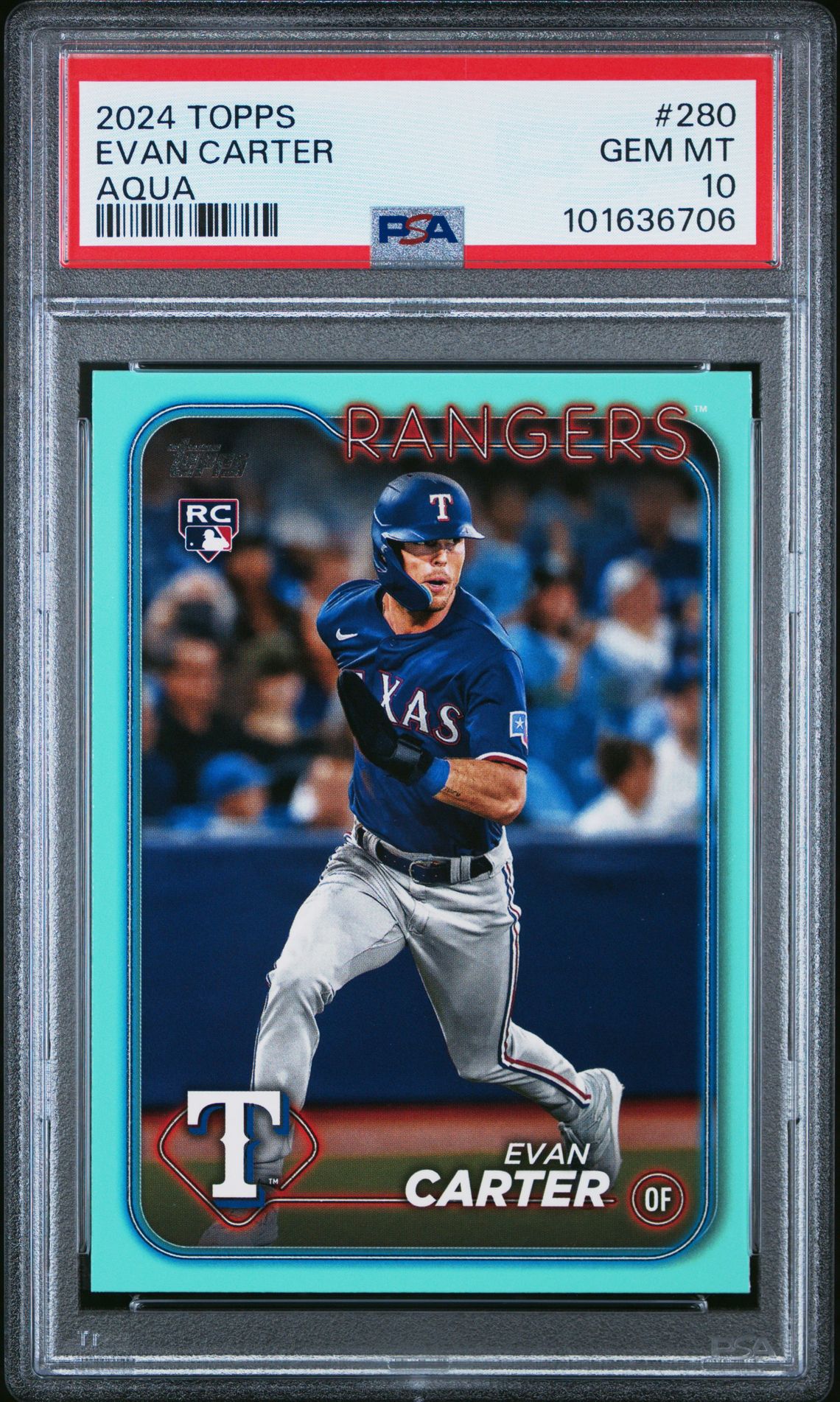 2024 Topps Topps Series 1 Aqua #280 Evan Carter front
