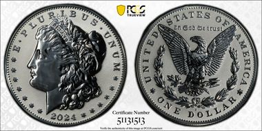2024-S $1 Morgan Dollar Rev PR Two-Coin Reverse Proof Set First Strike PR69