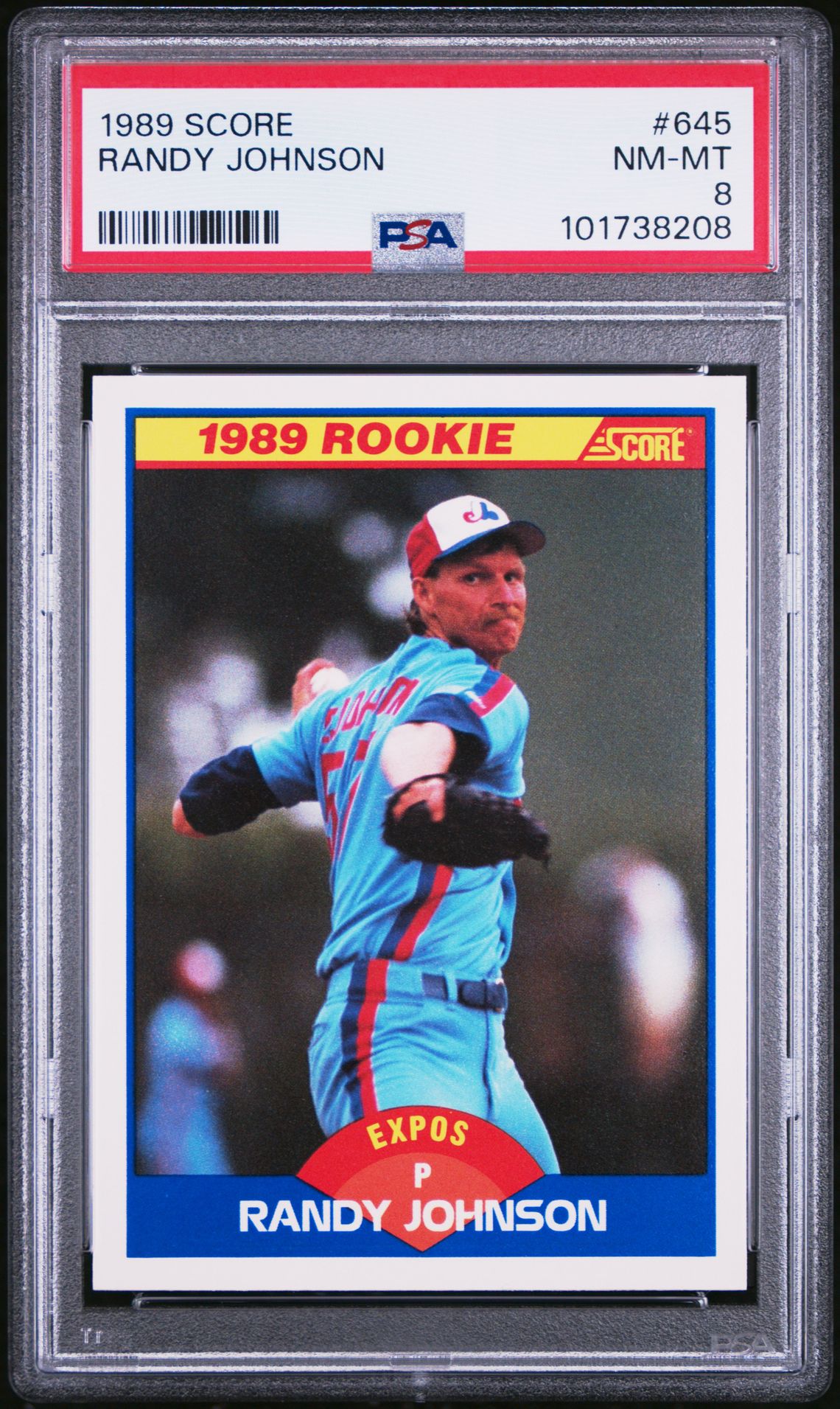 1989 Score #645 Randy Johnson front