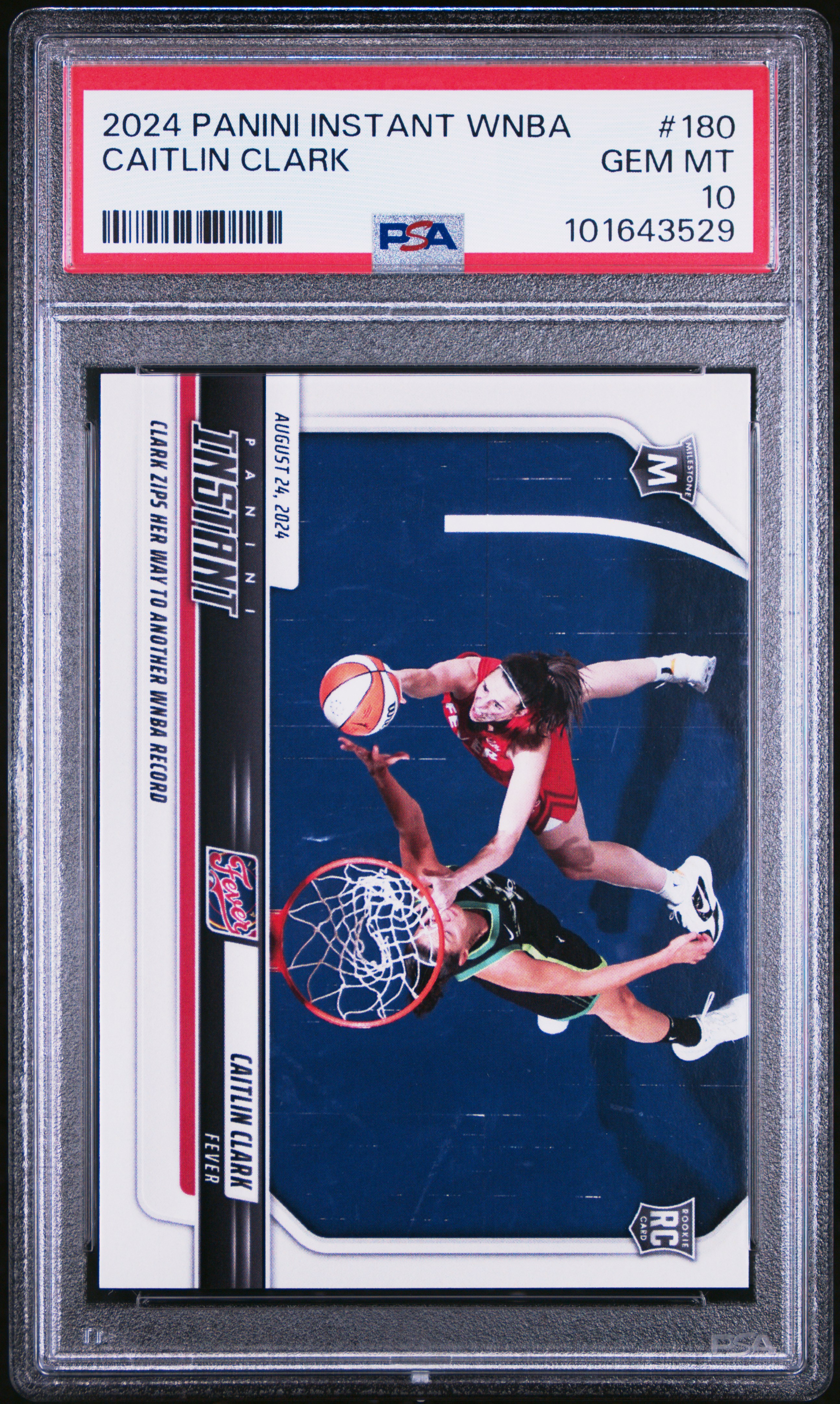 2024 Panini Instant Wnba Caitlin Clark #180 Gem Mt 10 front
