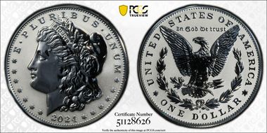 2024-S $1 Morgan Dollar Rev PR Two-Coin Reverse Proof Set First Strike PR69