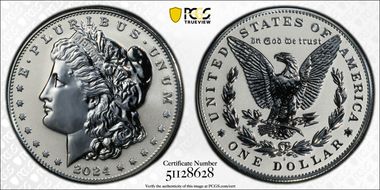 2024-S $1 Morgan Dollar Rev PR Two-Coin Reverse Proof Set First Strike PR69