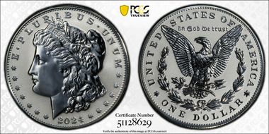 2024-S $1 Morgan Dollar Rev PR Two-Coin Reverse Proof Set First Strike PR70