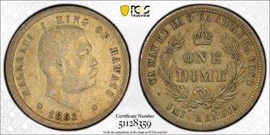 1883 10C Hawaii N1