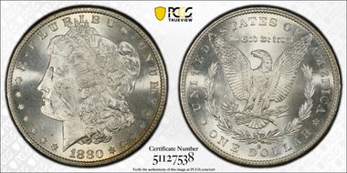 1880-S $1 MS62