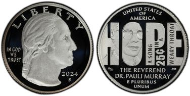 2024-S 25C Rev. Dr. Pauli Murray Silver PR70DCAM