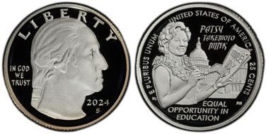 2024-S 25C Hon. Patsy Takemoto Mink Silver PR70DCAM