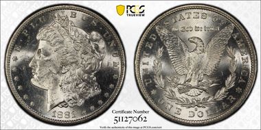 1881-S $1 MS62