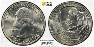 2020-W 25C Marsh-Billings-Rockefeller NP V75 MS66
