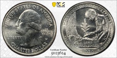 2020-W 25C Marsh-Billings-Rockefeller NP V75 MS65