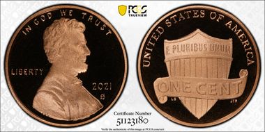 2021-S 1C Shield  First Strike PR70DCAM