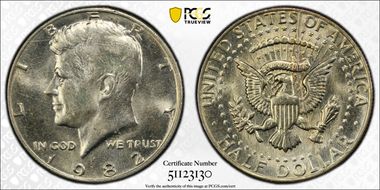 1982-P 50C No "FG" FS-901 MS62