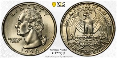 1996-P 25C MS67+