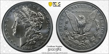 2021-O Privy $1 Morgan Dollar 100th Anniversary MS70