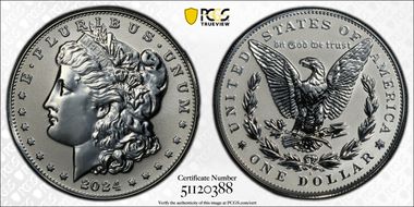 2024-S $1 Morgan Dollar Rev PR Two-Coin Reverse Proof Set PR69