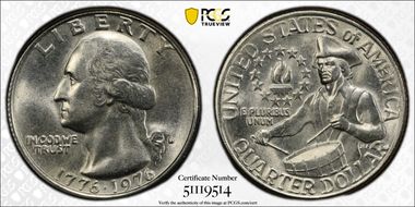 1976-D 25C Clad MS67