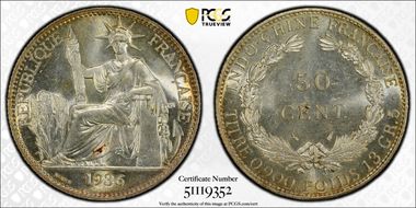 1936 50C Lec-261 MS64