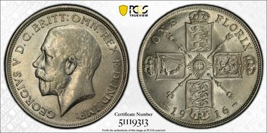 1916 Florin S-4012 AU58