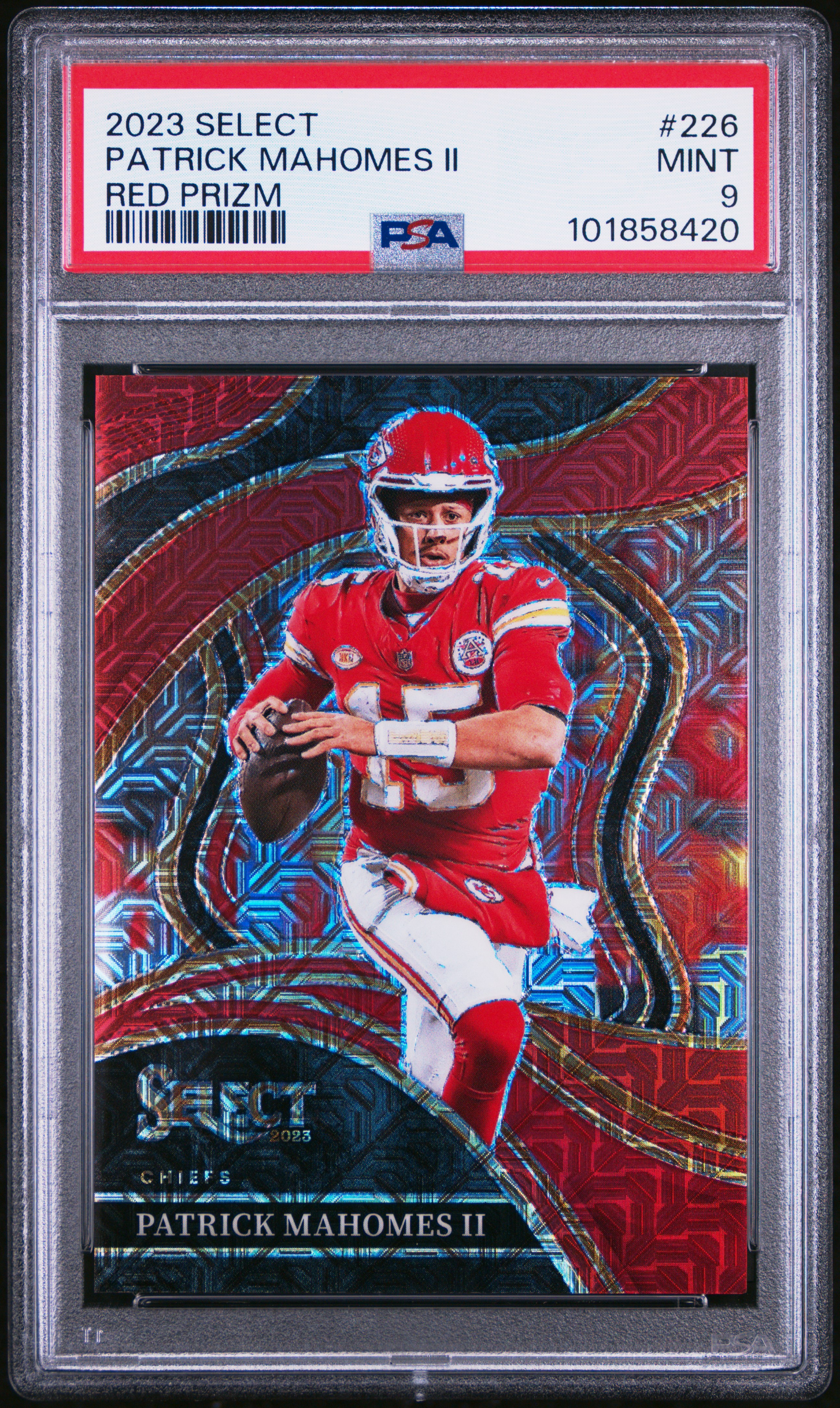 2023 Panini Select Patrick Mahomes Ii #226 (Red Prizm) Mint 9 front