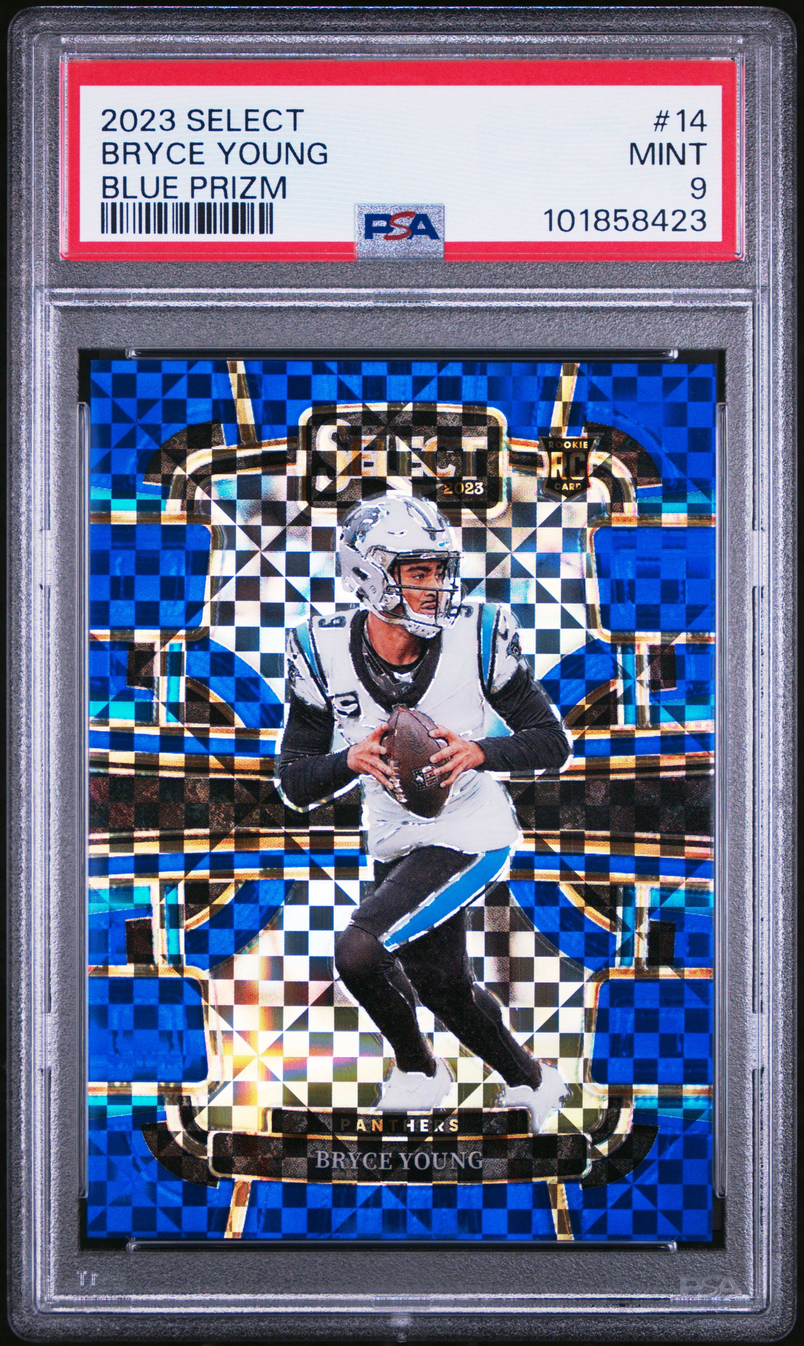 2023 Panini Select Bryce Young #14 (Blue Prizm) Mint 9 front