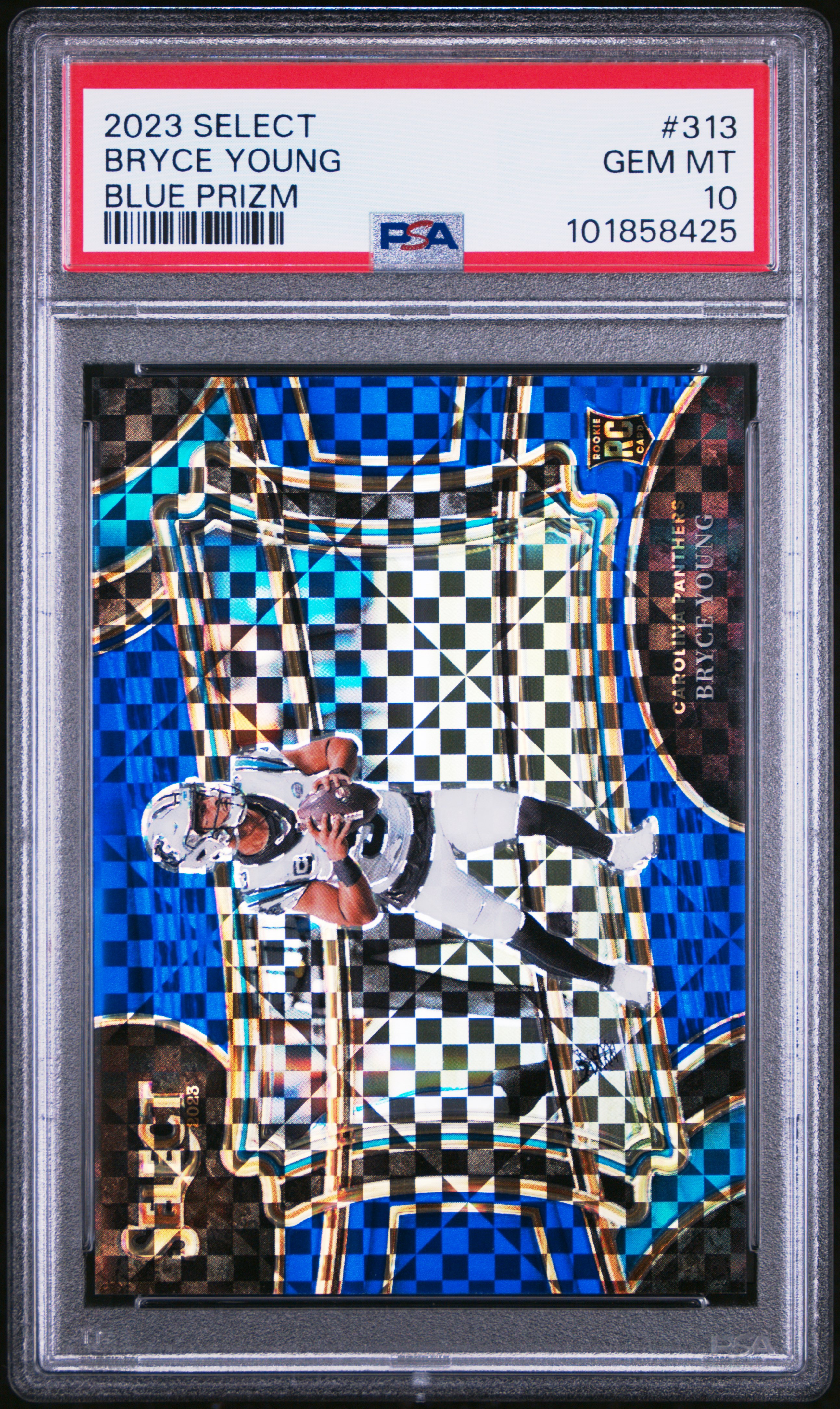 2023 Panini Select Bryce Young #313 (Blue Prizm) Gem Mt 10 front
