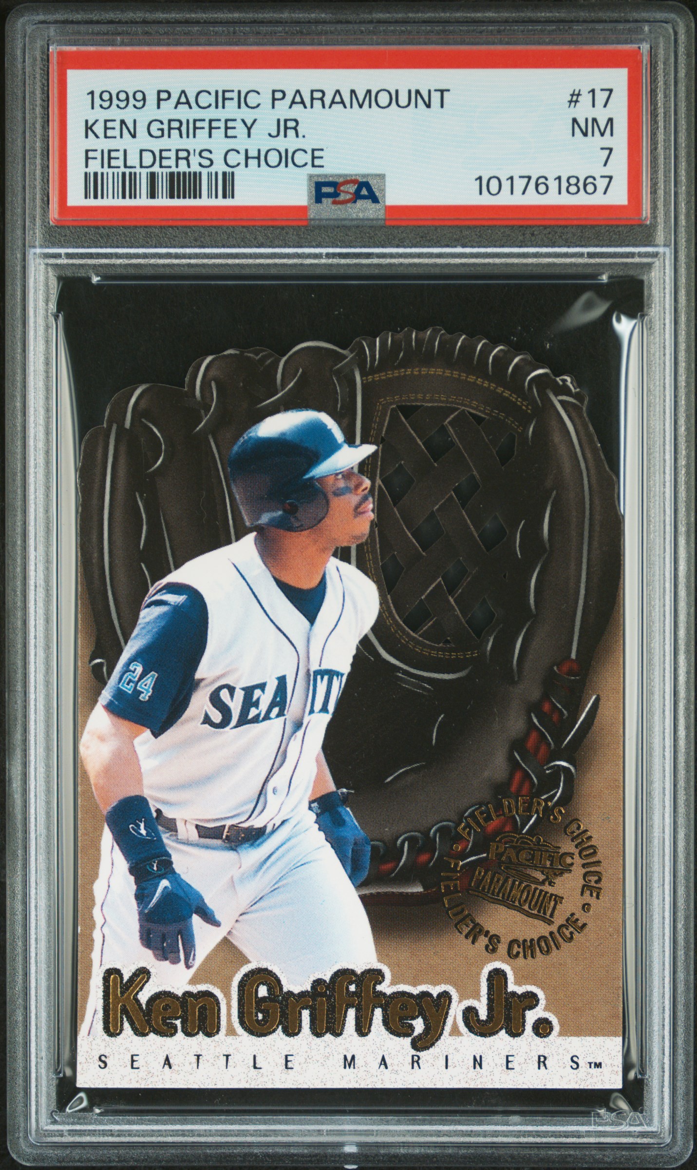 1999 Pacific Paramount Fielder's Choice Ken Griffey Jr. #17 (Fielder's Choice) Nm 7 front