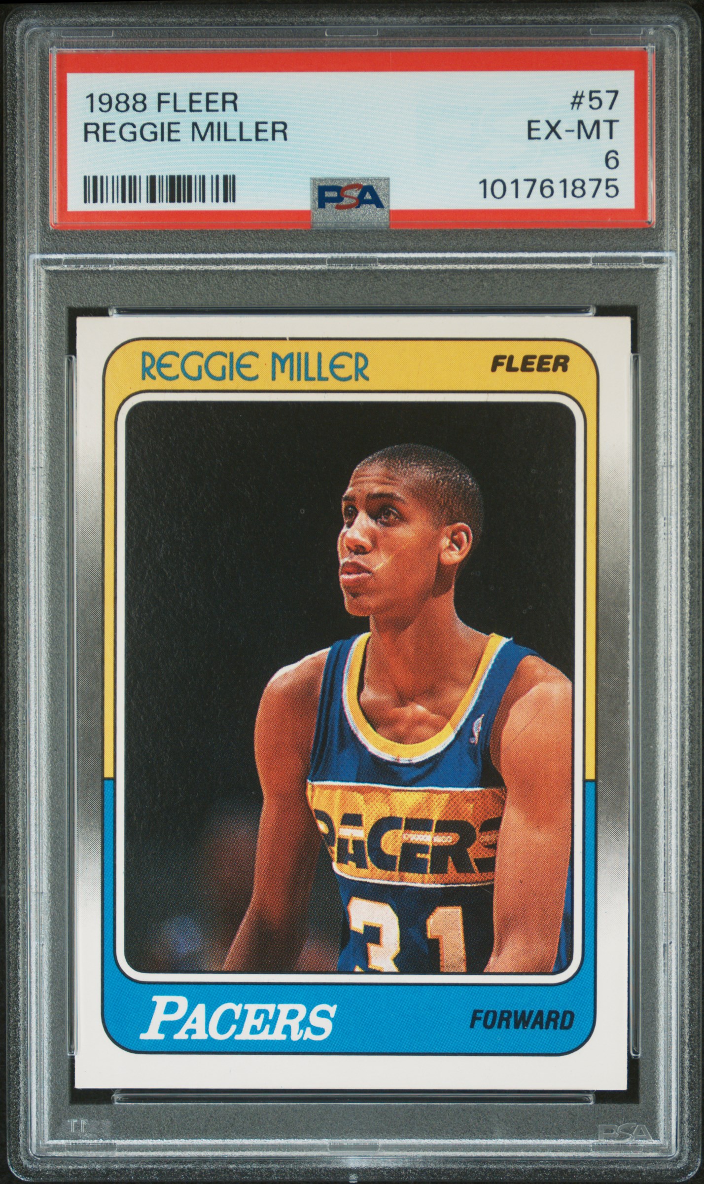 1988 Fleer Reggie Miller #57 Ex-Mt 6 front