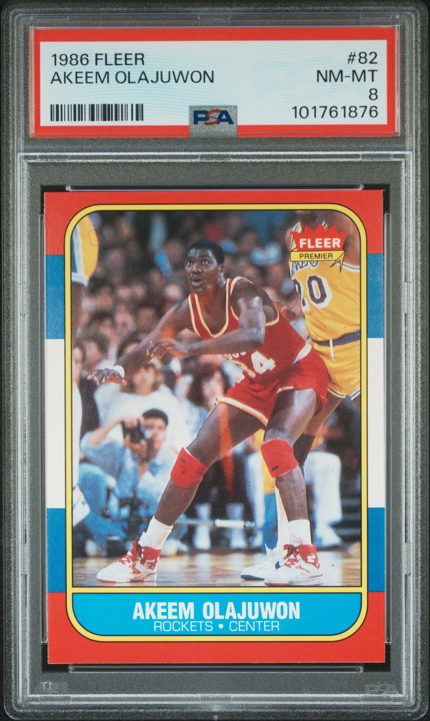 1986 Fleer Akeem Olajuwon #82 Nm-Mt 8 front