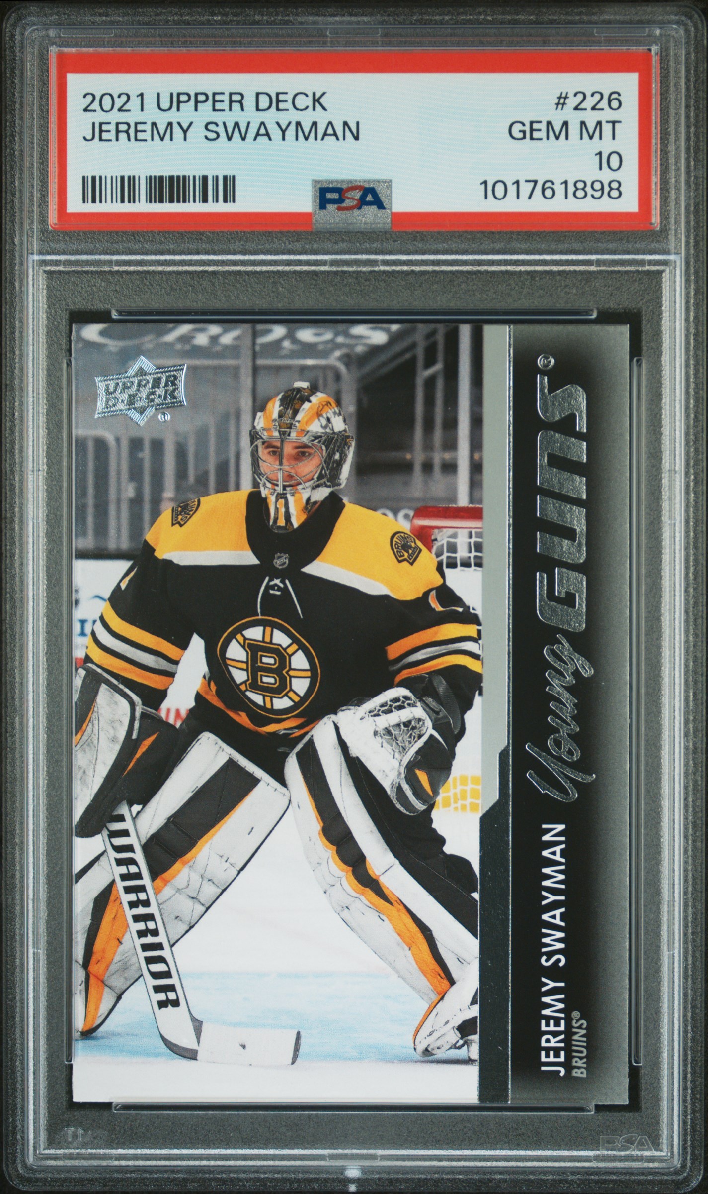 2021-2022 Upper Deck Jeremy Swayman #226 Gem Mt 10 front